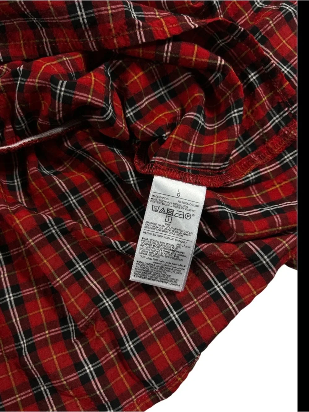 Old Navy Red Plaid Smocked Puff Sleeve Peplum Top Size L
